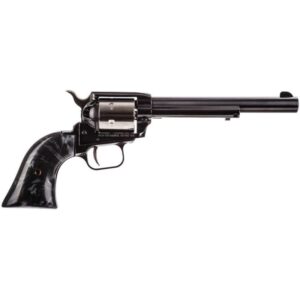 Heritage Rough Rider .22 LR SA Rimfire Revolver 6.5 brl 6 Rds Synthetic Black Pearl Grips Two Tone Stainless/Black Finish