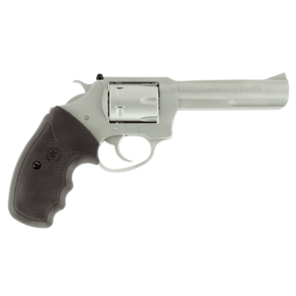 Charter Arms Pathfinder Target Revolver Single 22 Winchester Magnum Rimfire (WMR) 4.2" 6 Rd Black Rubber Grip Stainless